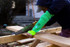 JH green cut-resistant sleeve with thumb slot — alternate view 2