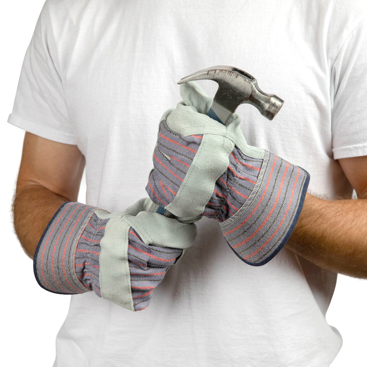 Safety cuff gloves, Heavy duty professional gloves, men's work gloves, Premium Suede Double Palm Work Gloves