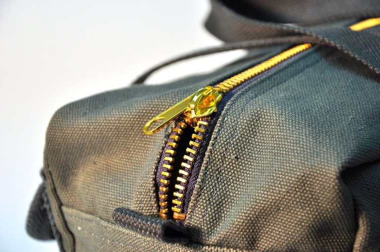 Government-Grade Mechanics Tool Bag Heavy-Duty Brass Zipper Olive Green - view 4