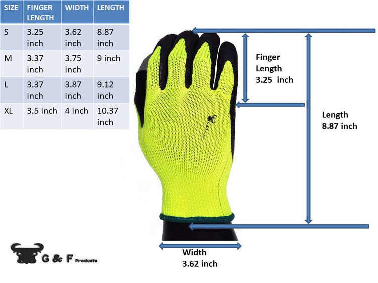 12-Pair Premium High-Visibility Green Work & Gardening Gloves, MicroFoam Coating for Men and Women