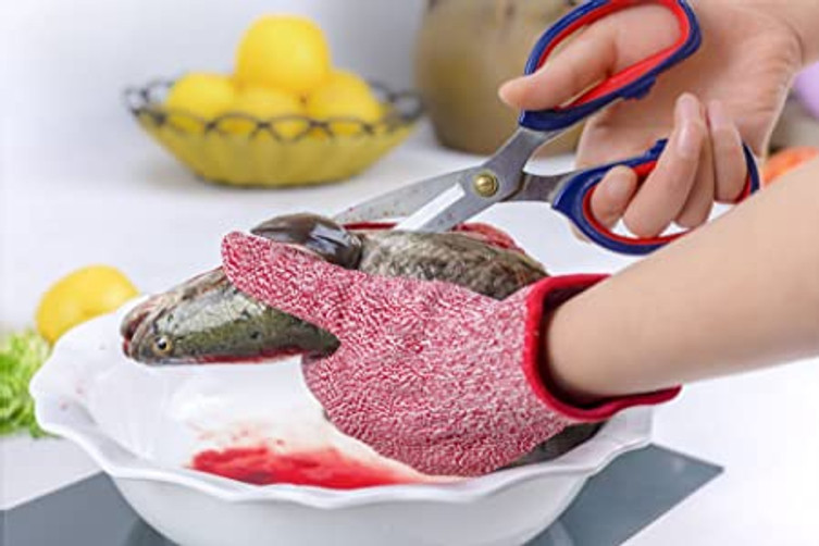READY STOCK] Cut Resistant Glove Anti-Cut Kitchen Butcher Protection  High-strength fish cutting garden woodworking