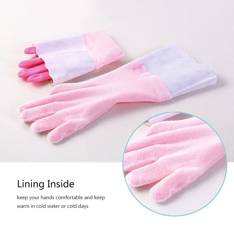 Latex Free Household Gloves, Sold by each- 2 Pairs, Yellow and Grey