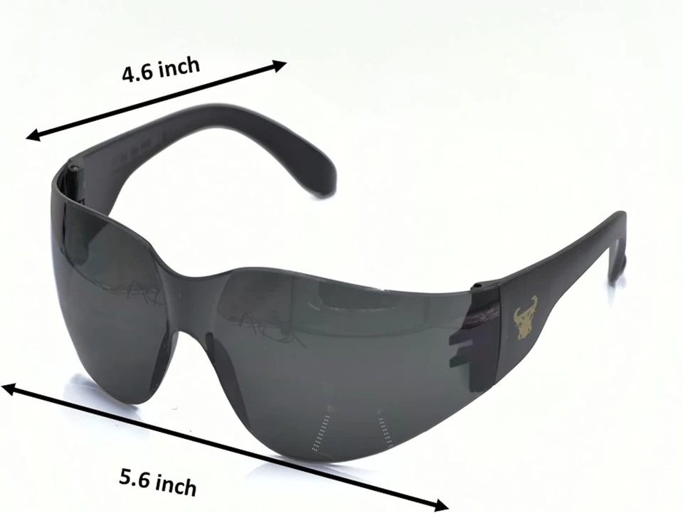 G & F EyePro Safety Glasses 12-Pack, ANSI Z87.1 Certified — scratch and impact resistant lens detail