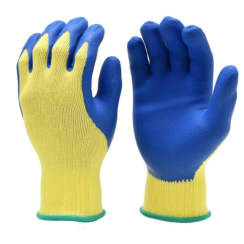 kevlar gloves, work gloves, garden gloves, rubber coated gloves, rubber gloves, latex coated gloves, latex gloves, cut resistant gloves, Rubber Coated Cut Resistant Work Gloves