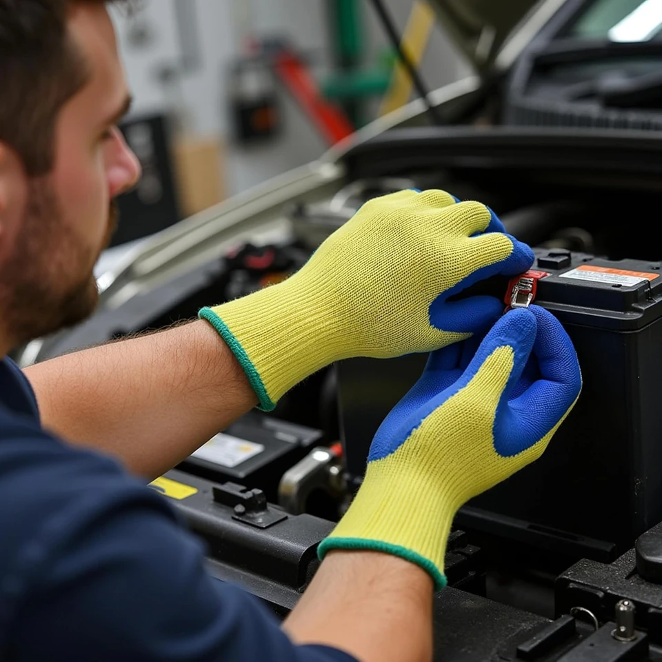 kevlar gloves, work gloves, garden gloves, rubber coated gloves, rubber gloves, latex coated gloves, latex gloves, cut resistant gloves, Rubber Coated Cut Resistant Work Gloves