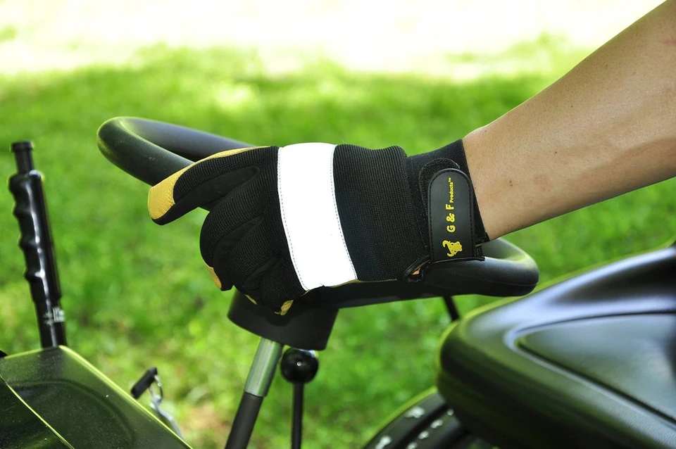 High Visibility Reflective Mechanics Work Gloves, working gloves, work gloves, work gloves for men, men working gloves, men's work gloves, work gloves mens