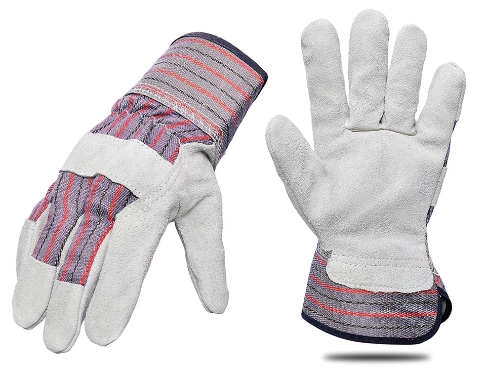 Safety cuff gloves, Heavy duty professional gloves, men's work gloves, Premium Suede Double Palm Work Gloves