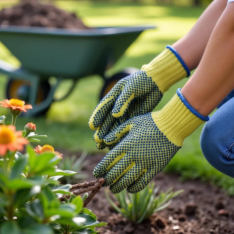 Yellow Kevlar Cut-Resistant Work Gloves Protect Your - view 6 - G & F Products