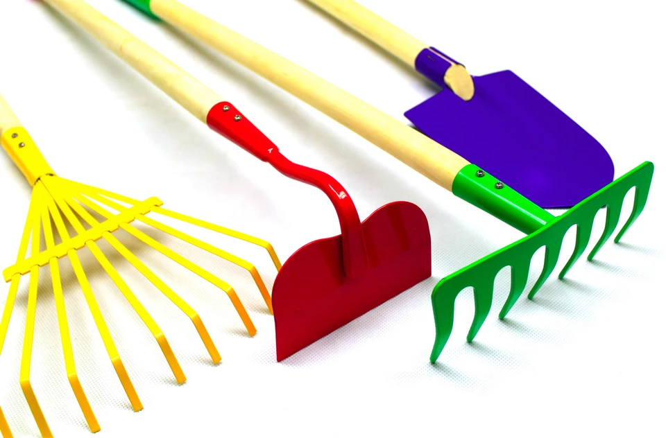 Garden Equipments Justforkids, Kids Tool Set, Kids Tools, Kids Garden Tools, Kids Garden Tote, Kids Shovel And Rake, garden tool set