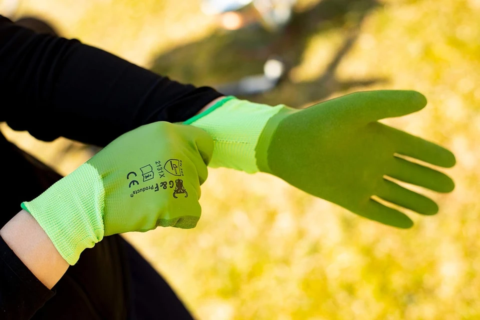 women's water resistant gloves, waterproof garden gloves, microfoam latex gloves, women's gardening gloves, work gloves, gardening gloves, gloves for washing dishes