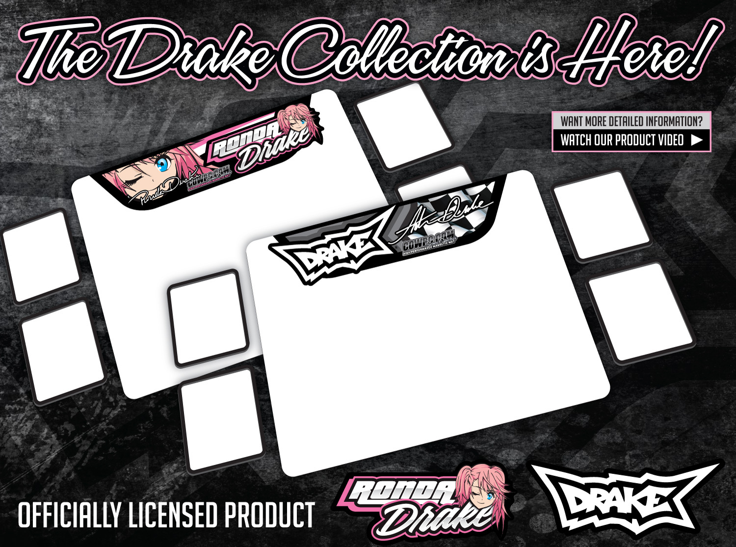 Magnetic Pit Mats - Drake Collection - CowRC The RC Maintenance King!