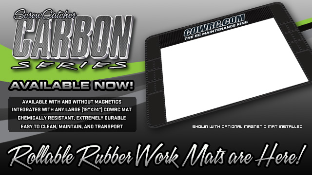 Rubber Pit Mats - Carbon Series Mats - CowRC The RC Maintenance King!