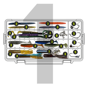 Dougs Custom Lures Primary Assortments Box 1 Reaction & Finesse Box