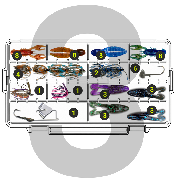Dougs Custom Lures Primary Assortments Box 3 Jig Box