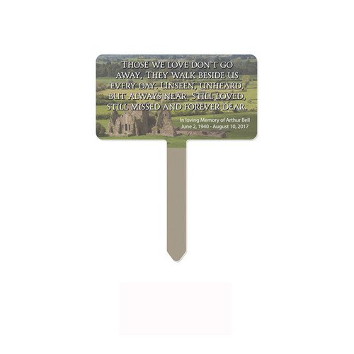 Customizable Outdoor Aluminum Garden Stake -  Rectangle