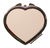 Customizable Silvertone Metal Heart Compact Mirror