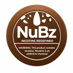 NuBz rustic brown metal limited edition can, closed lid printed with the NuBz logo and Nicotine Redefined tagline