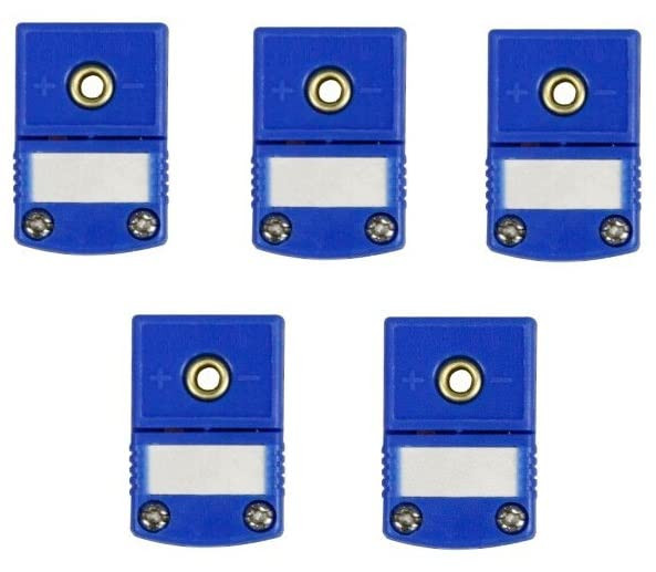 5pc Mini T-Type Thermocouple Wire Connector - Female Plug…
