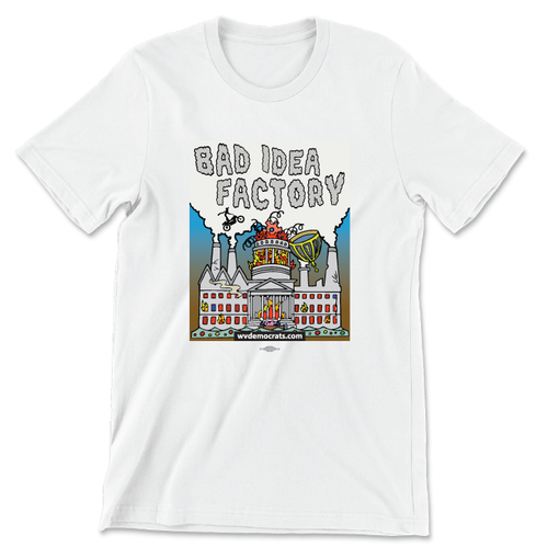 Bad Idea Factory (Unisex White Tee)