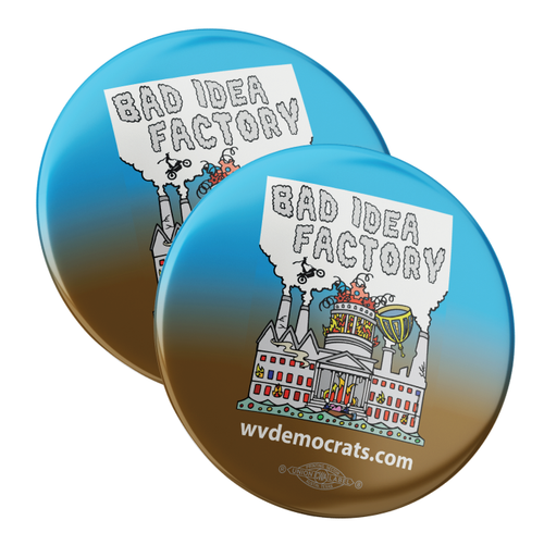 Bad Idea Factory (2.25" Pin-Back Button -- Pack Of Two!)