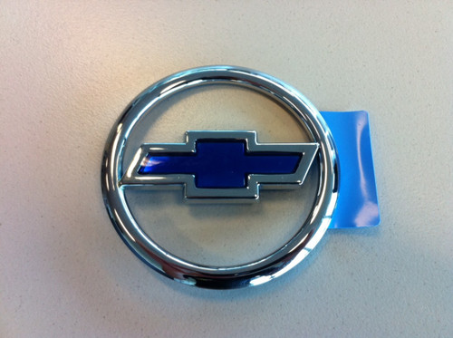Chev Chrome & Blue Bonnet Badge