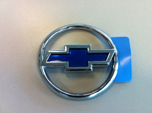 Chev Chrome & Blue Boot Badge