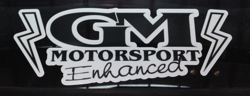 GM Motorsport Enhanced Decal White & Black