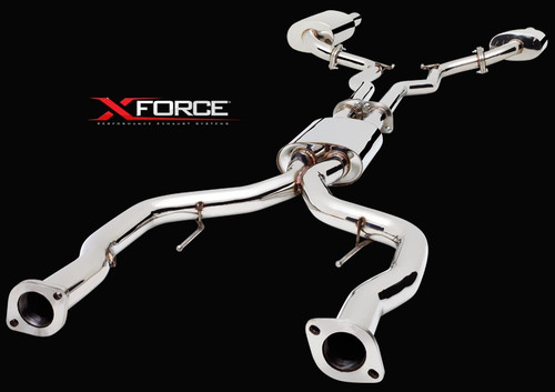 E2 E3 2009-2012 X-FORCE TWIN 3" CAT-BACK SYSTEM (USE ORIGINAL TIPS)