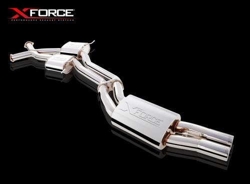 X-Force TWIN 3"CAT BACK X PIPE SYSTEM WITH TIPS STAINLESS STEEL