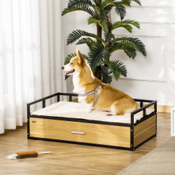 PawHut Elevated Dog Bed, Furniture Style Pet Couch, Soft Modern Puppy PawHut Elevated Dog Bed, Furniture Style Pet Couch, Soft Modern Puppy