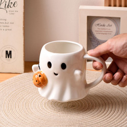 Pumpkin Ghost Cup Halloween Creative Cute Water Glass Pumpkin Ghost Cup Halloween Creative Cute Water Glass