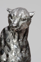 Silver Cheetah Figurine
