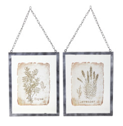 Lavender/Thyme Frame (Set of 2) 9.5" x 12.5" Glass/Metal Lavender/Thyme Frame (Set of 2) 9.5" x 12.5" Glass/Metal