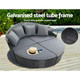 Gardeon Sun Lounge Setting Wicker Lounger Day Bed Outdoor Furniture