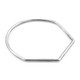 Rowe Half Circle Geometric Silver Bangle