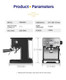 Espresso Coffee Maker Stainless Steel Italian Coffee Machine