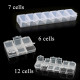 Transparent Plastic Storage Jewelry Box Compartment Adjustable