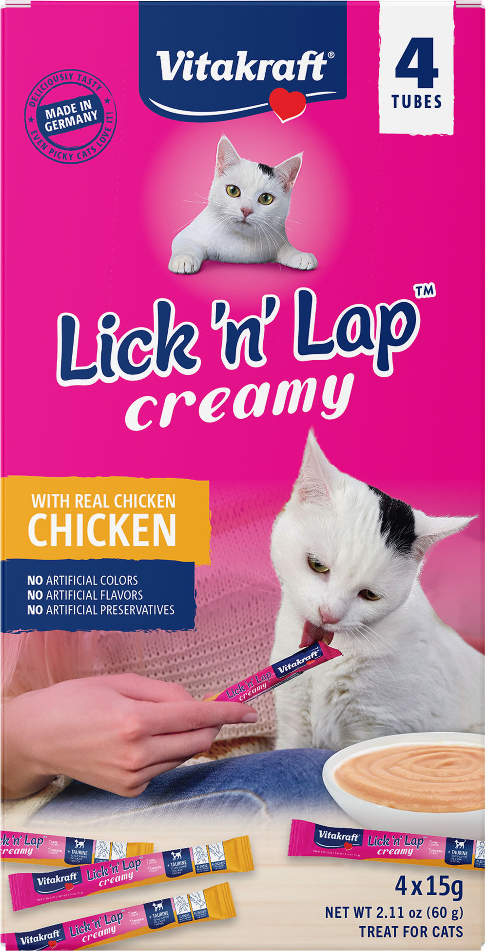 VITAKRAFT LICK N LAP CREAMY CAT TREAT | SALMON | 8.4 OZ-16 PK