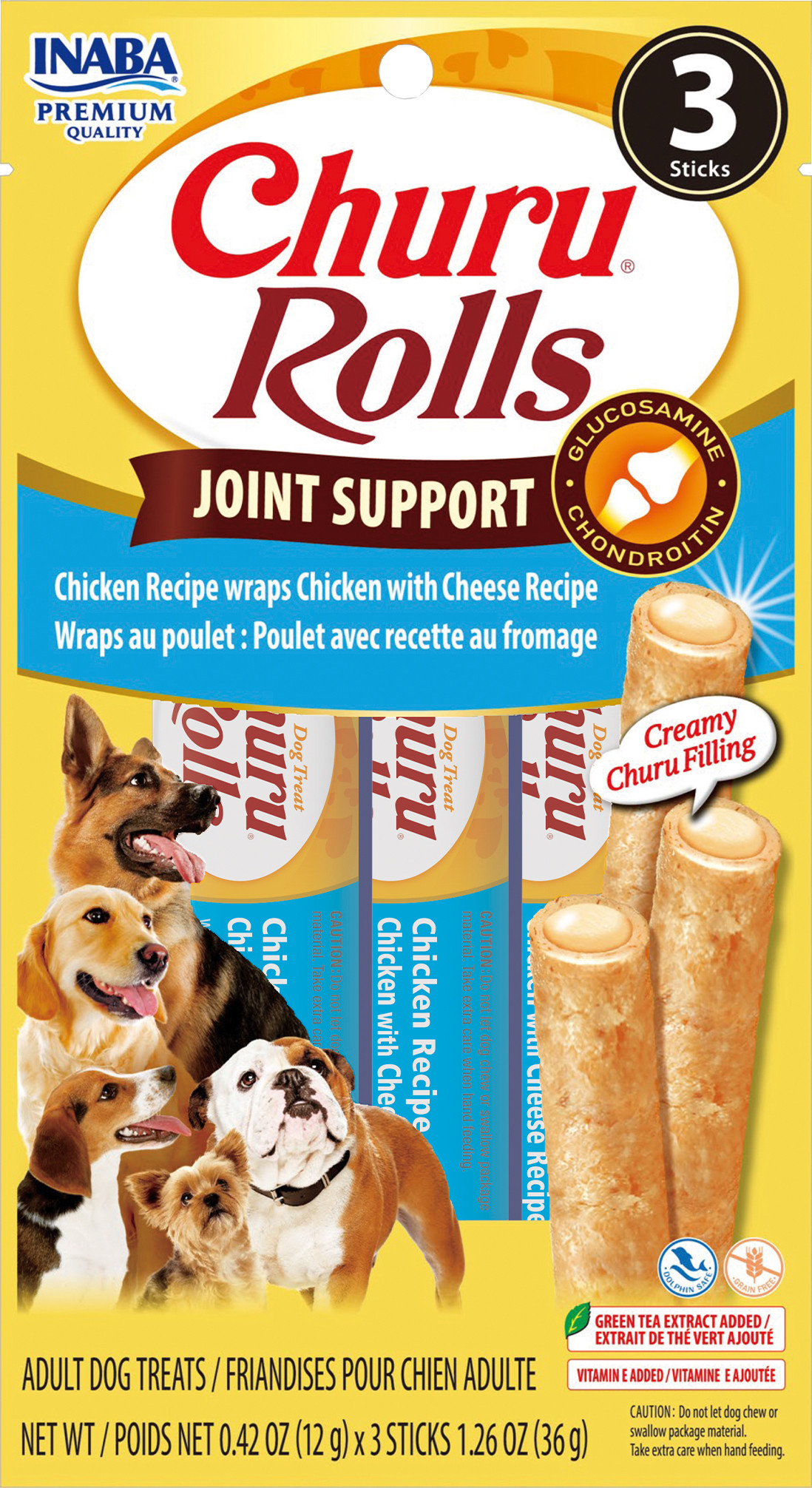 INABA CHURU ROLLS JOINT CARE FOR DOGS | CHICKEN | 1.26 OZ | 003228