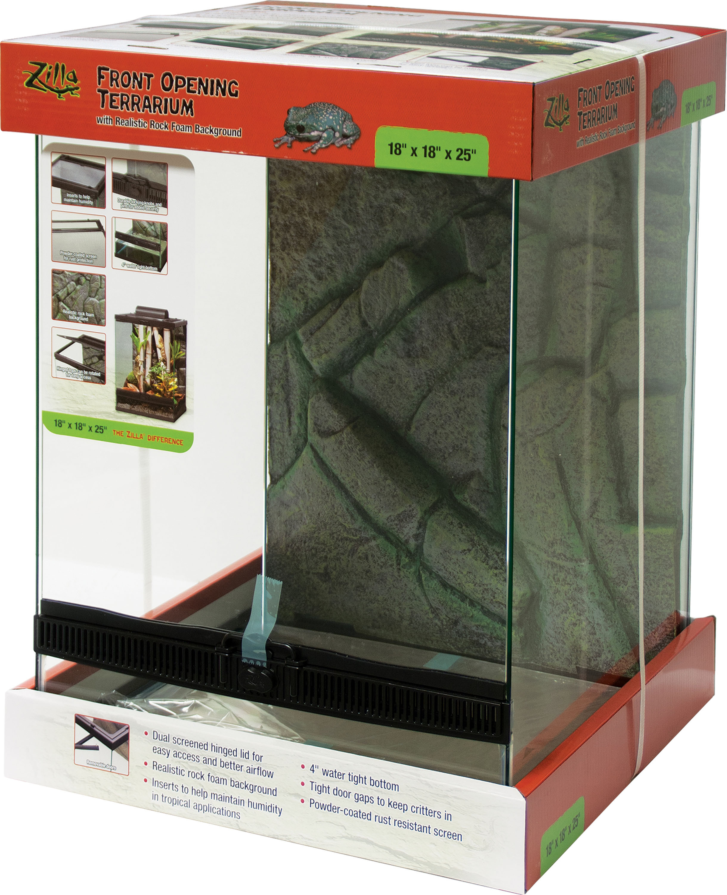 ZILLA FRONT OPENING TERRARIUM | BLACK | 12X12X15 IN | 277213