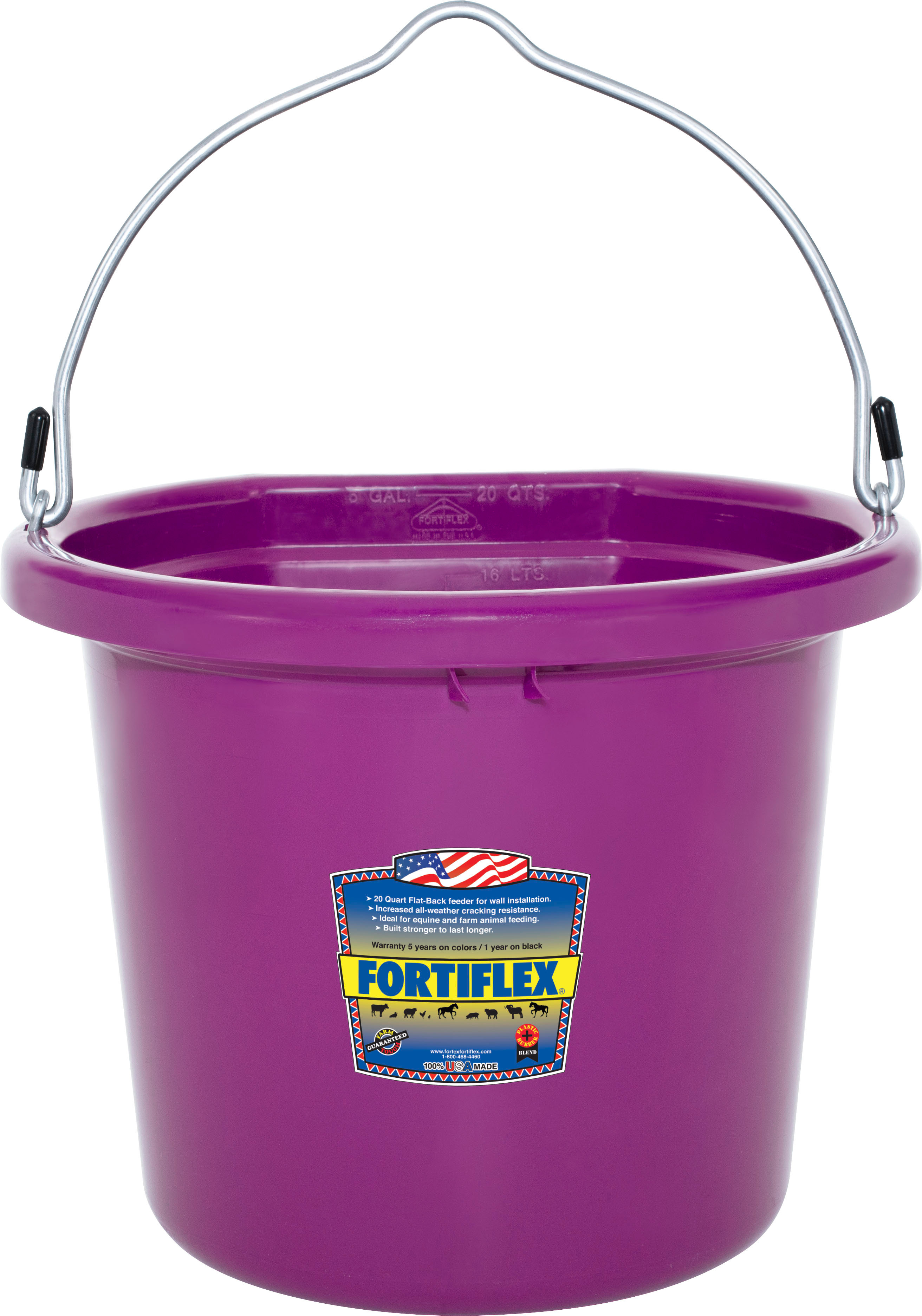 FORTIFLEX FLAT BACK BUCKET | VIVID VIOLET | 20 QT | 383589