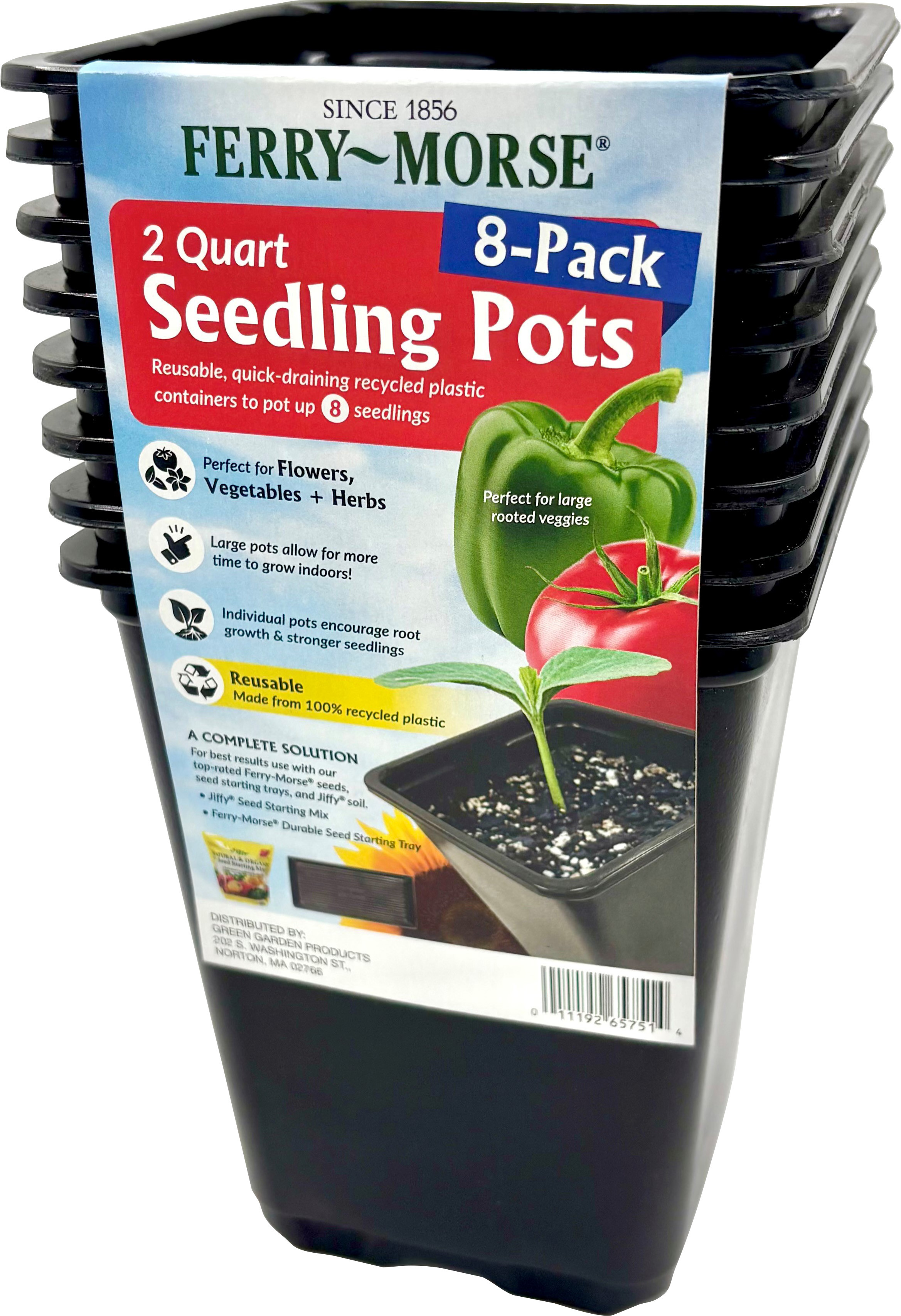 FERRY-MORSE SEEDLING POTS | 2QT-8 PK | 390545 - Bradley Caldwell, Inc