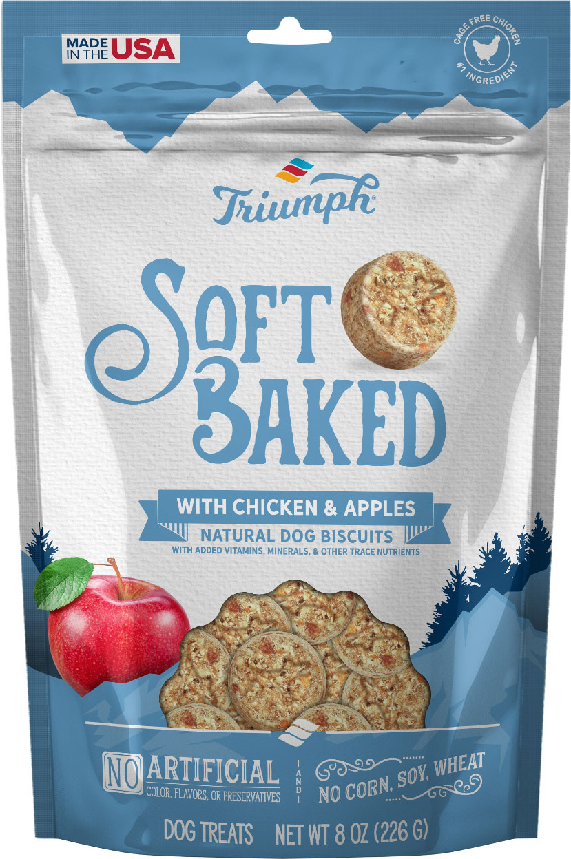 TRIUMPH SOFT BAKED NATURAL DOG BISCUITS | CHICKEN/APPLE | 8 OZ