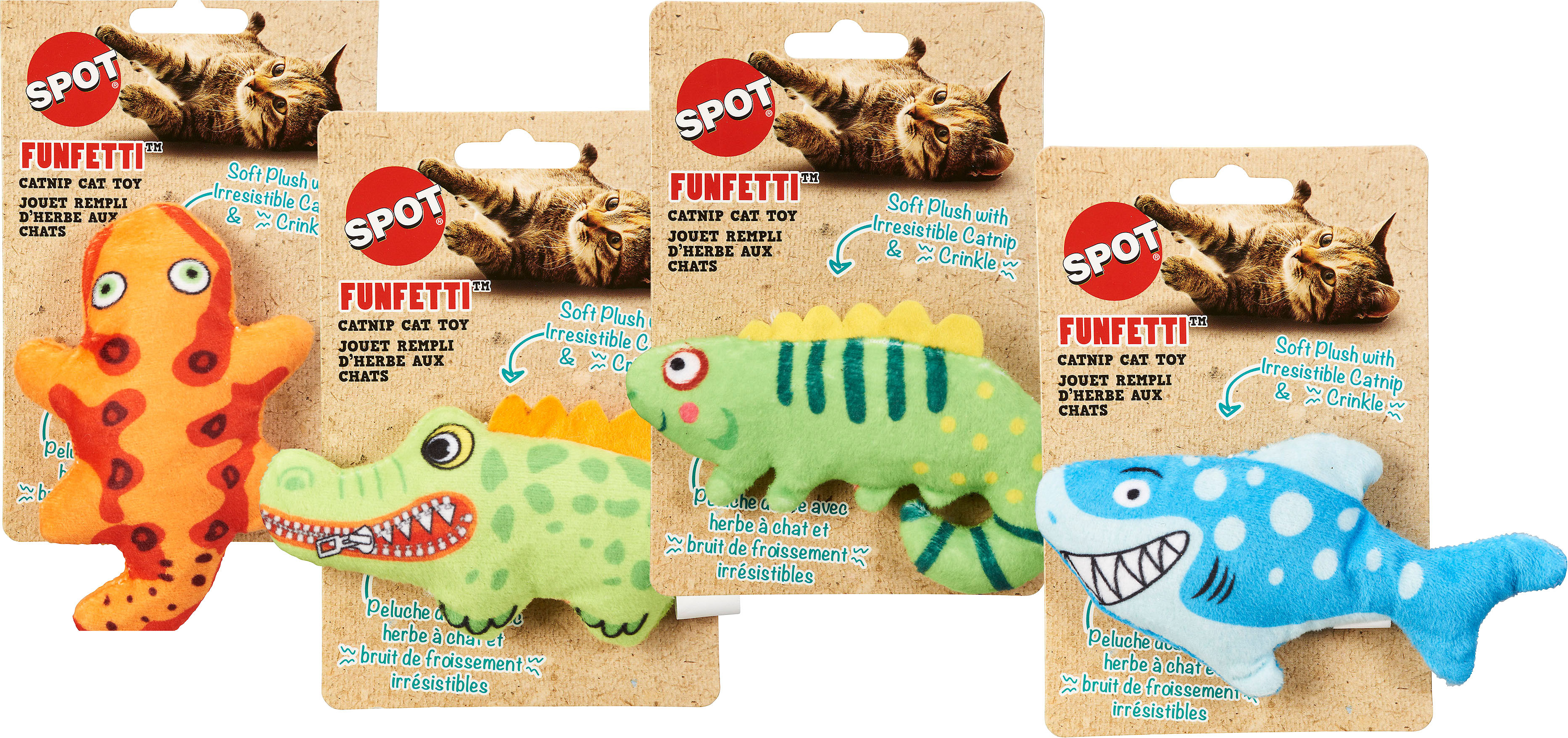 SPOT AXOLOTL FACES CATNIP TOY | ASSORTED | 5 IN | 692161 - Bradley