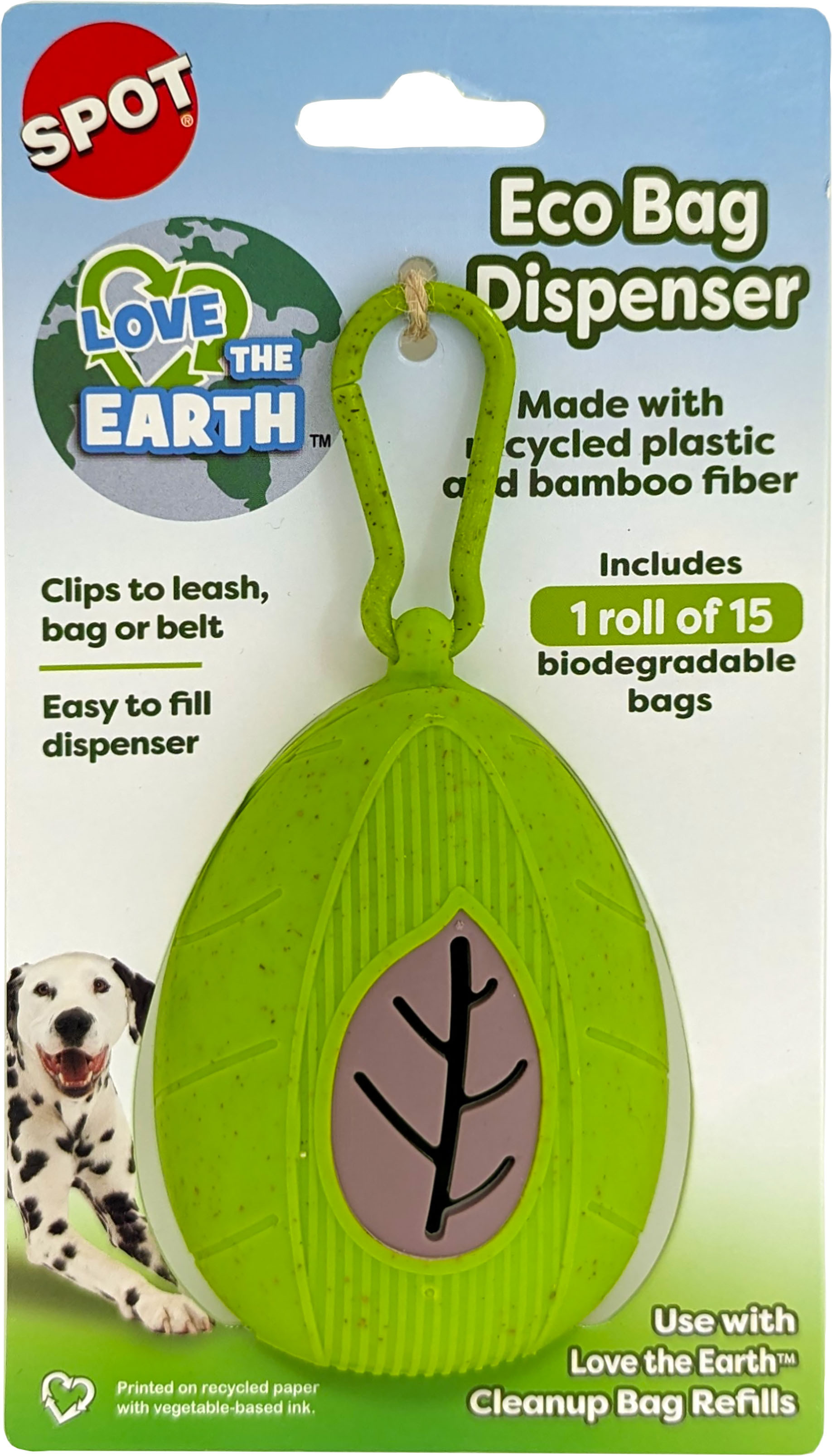 LOVE THE EARTH ECO BAG DISPENSER | 4 IN | 691698 - Bradley