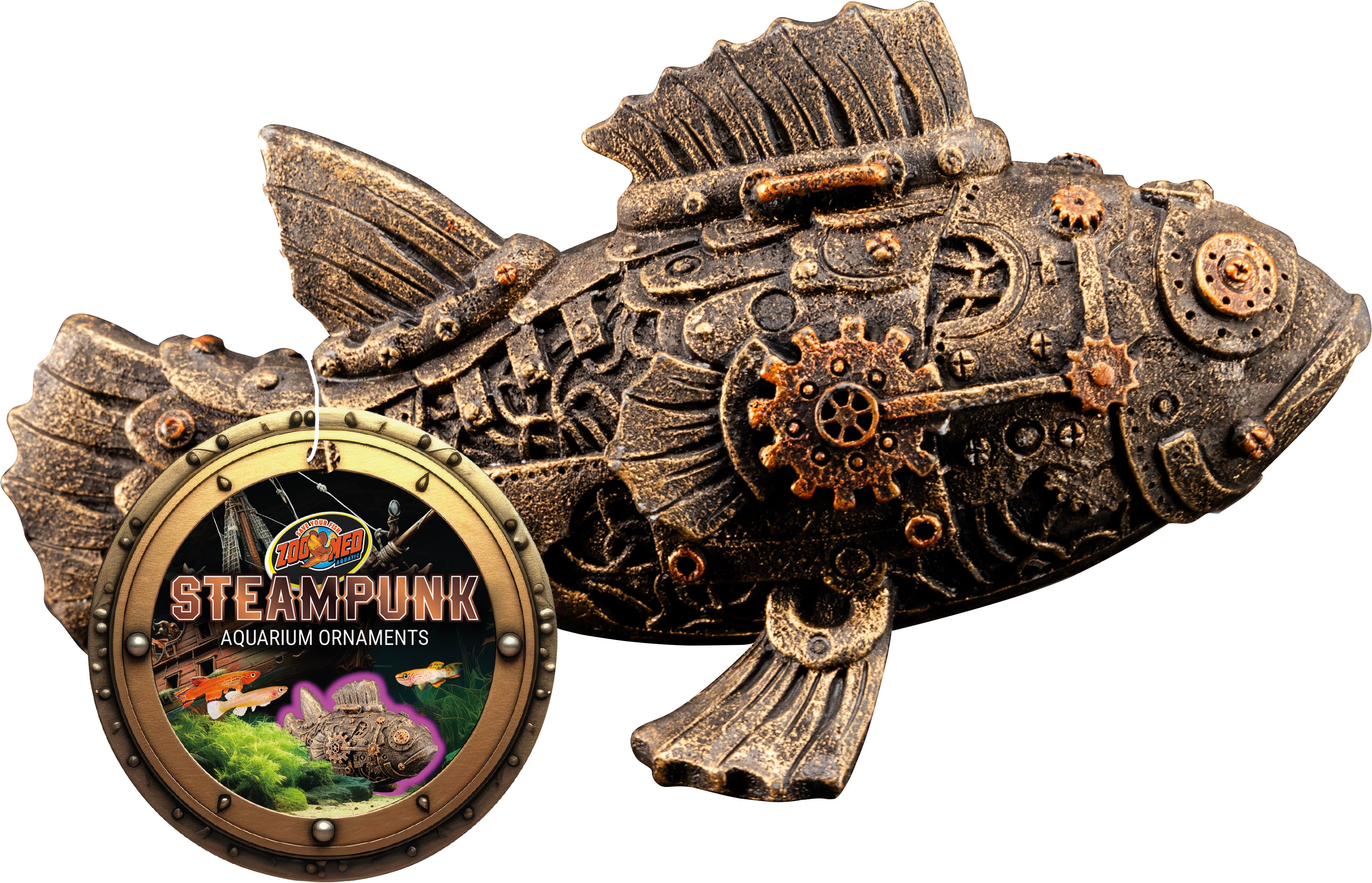 STEAMPUNK AQUARIUM ORNAMENT | SHARK | 691869 - Bradley Caldwell, Inc