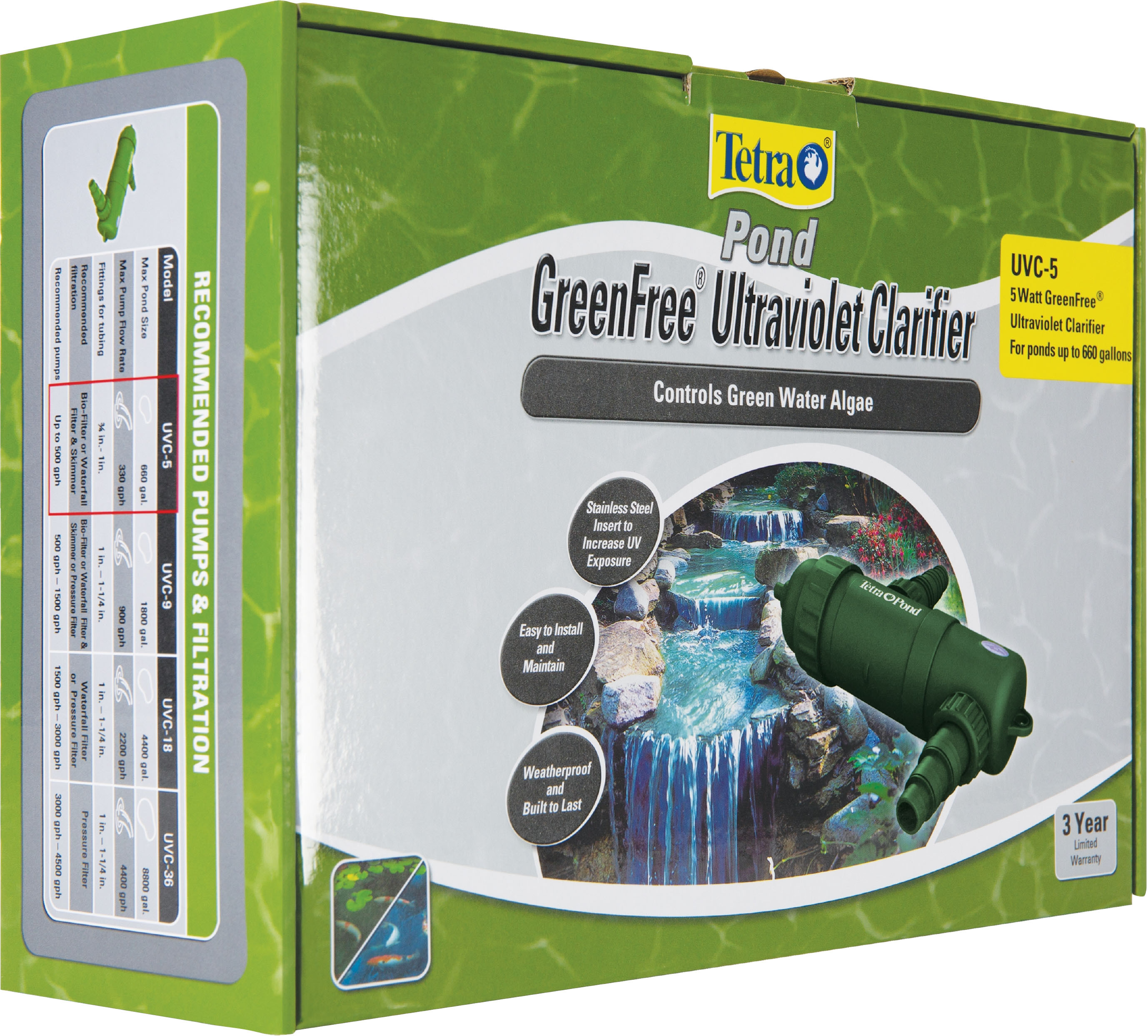 TETRA POND GREENFREE ULTRAVIOLET CLARIFIER | 5 WATT | 956622
