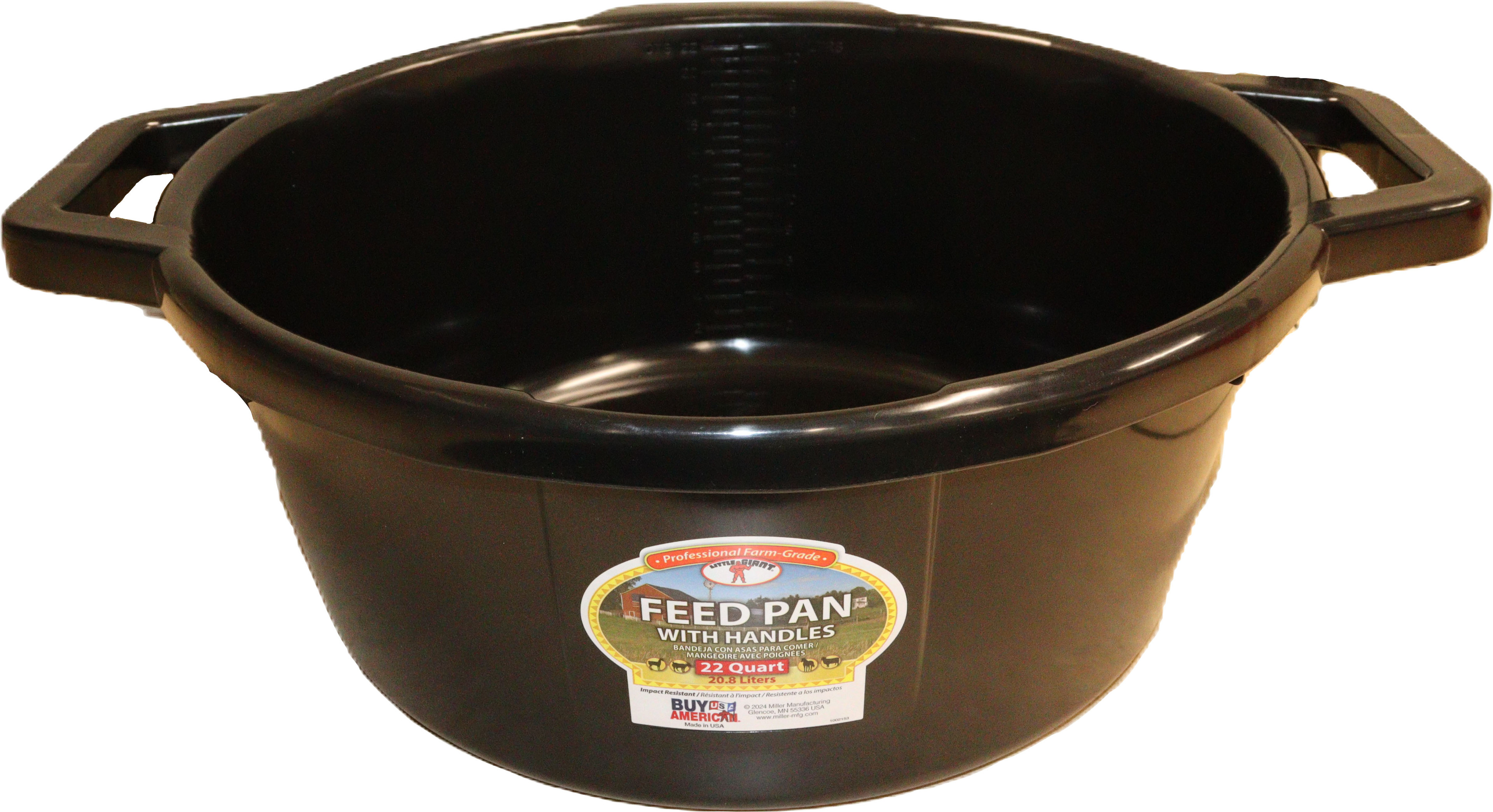 LITTLE GIANT FEED PAN WITH HANDLES | GREEN | 22 QT | 958076