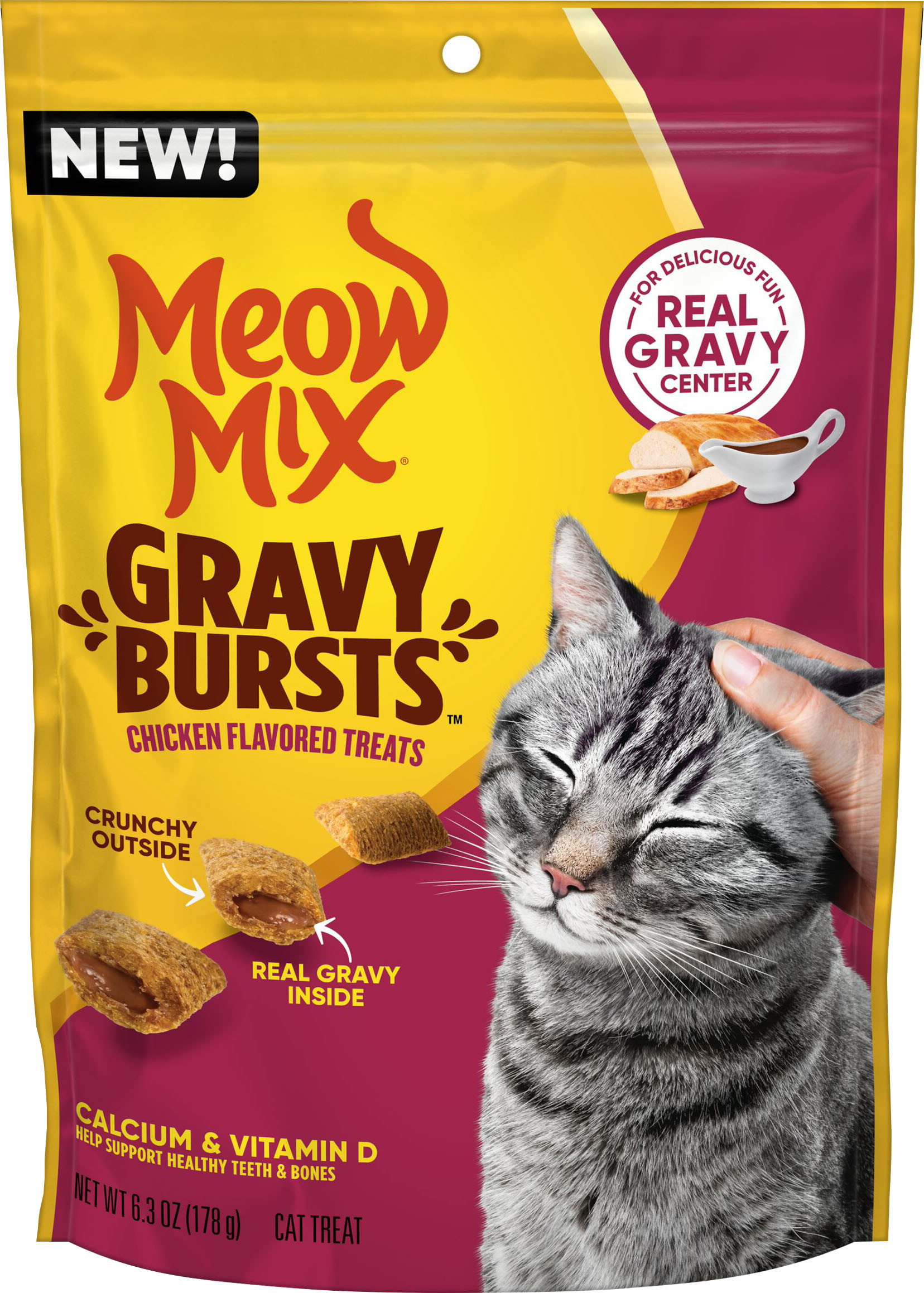 MEOW MIX IRRESISTIBLES CAT TREATS | SALMON | 3 OZ | 077055