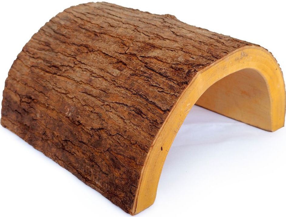 A&E CAGE NATURAL HALF LOG HIDEOUT REPTILE | 9X9X5 IN | 002567
